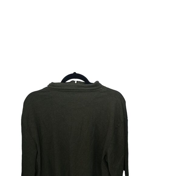 Consensus Mens Sz XL Green Solid Long Sleeve Collared Sweatshirt - Picture 6 of 10